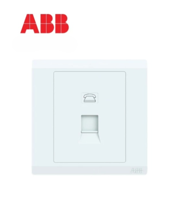 ABB INORA 1 GANG TELEPHONE OUTLET RJ11 / WHITE (BL321)