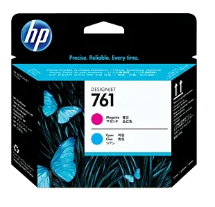 Genuine Malaysia HP Warranty - HP 761 Magenta and Cyan Inkjet Printhead