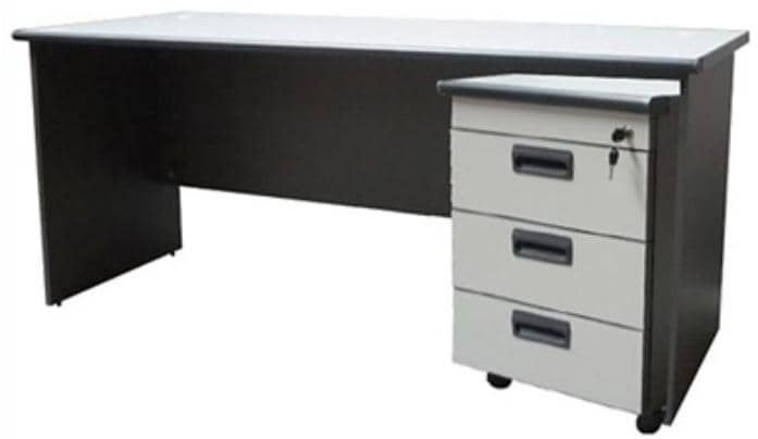 Meja pejabat dan drawer set OF-FS-1574G -1500 x D749 x H750mm / OF - FS-M3D (G) W410 x D500 x H560mm