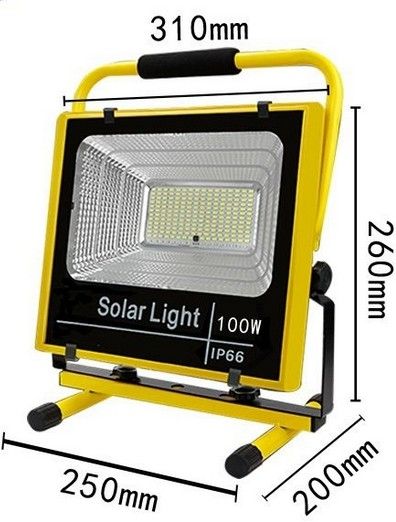 HEAVY DUTY FLOOD LIGHT 100 W (RECHARGEABLE TYPE)