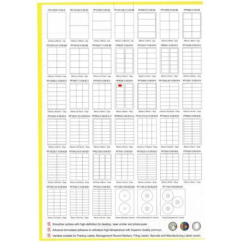 Vinmark A4 Matt Label Sticker 99mm x 38mm 100 sheets