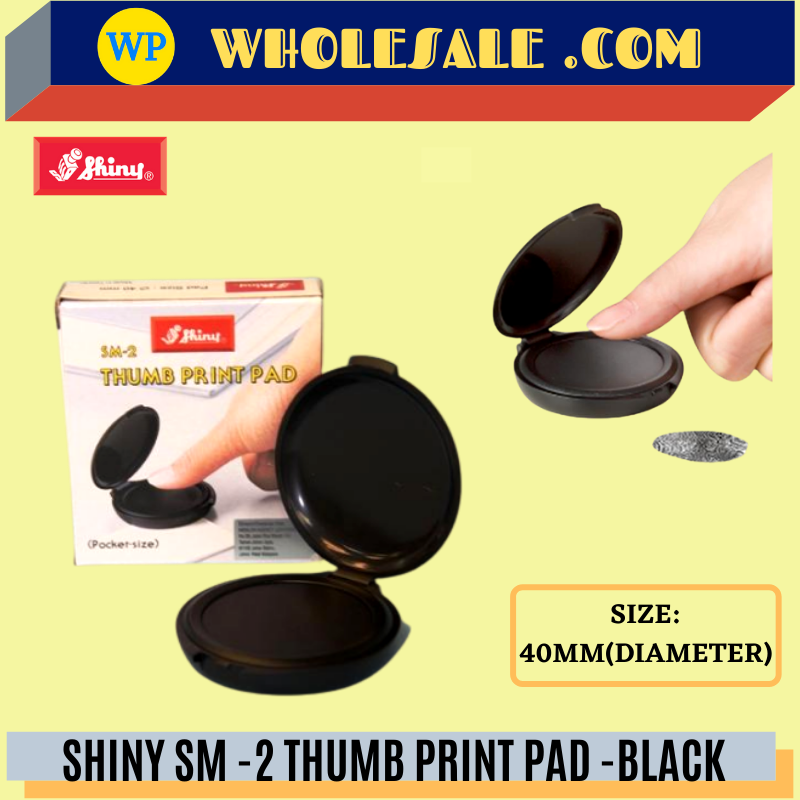 SHINY SM-2 THUMB PRINT PAD -BLACK /Shiny /Thumb Print Pad /Pad /Shiny SM-2