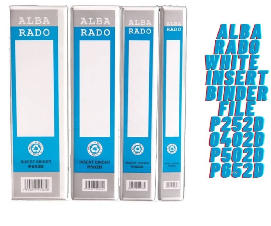 ALBA RADO WHITE INSERT BINDER FILE 25MM/40MM/50MM/65MM [2s]