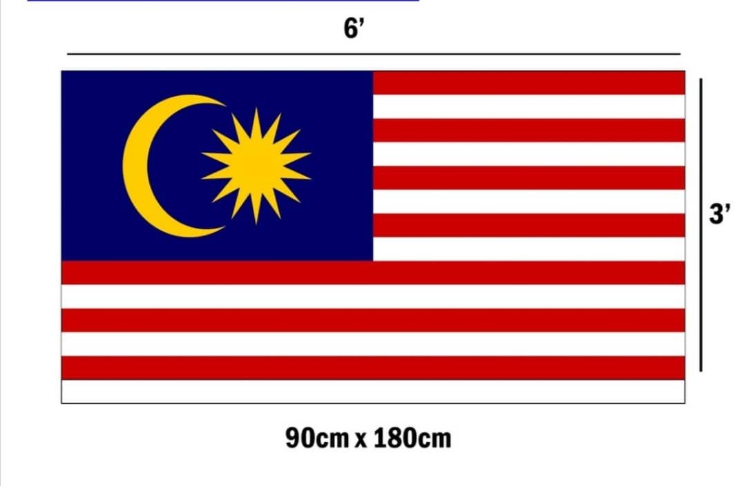 QP MALAYSIA FLAG 3' X 6' F1516 (NYLON)