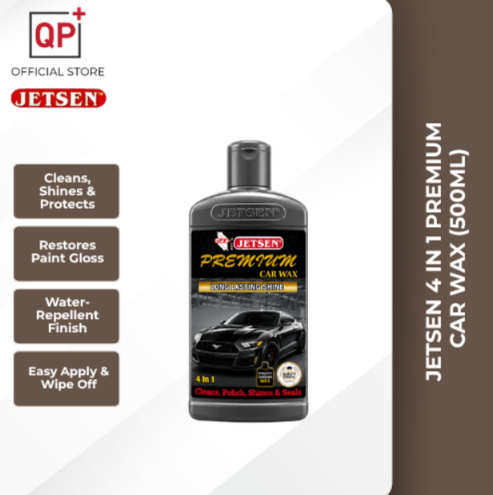JETSEN 4 IN 1 PREMIUM CAR WAX LONG LASTING SHINE CLEAN POLISH SHINES AND SEALS 500ML l 打腊液-