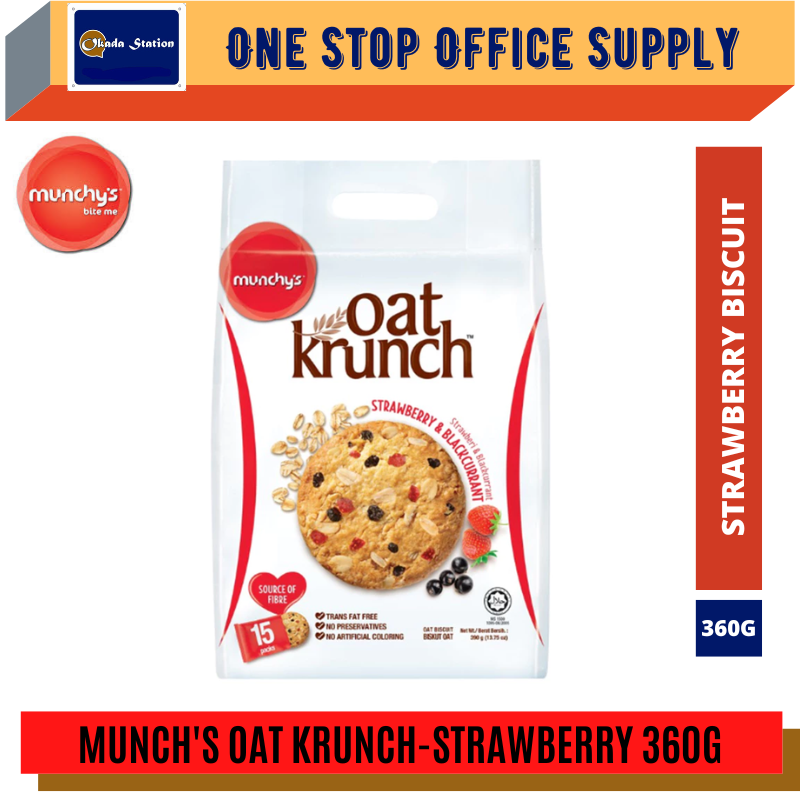 Munchy's Oat Krunch Biscuit 390g - Strawberry / Munchy's / Biscuit / Strawberry Biscuit