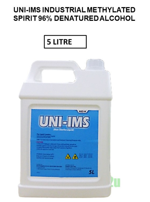 *UNI-IMS (Non-Sterile Liquid) Methylated Spirit 96% 5L
