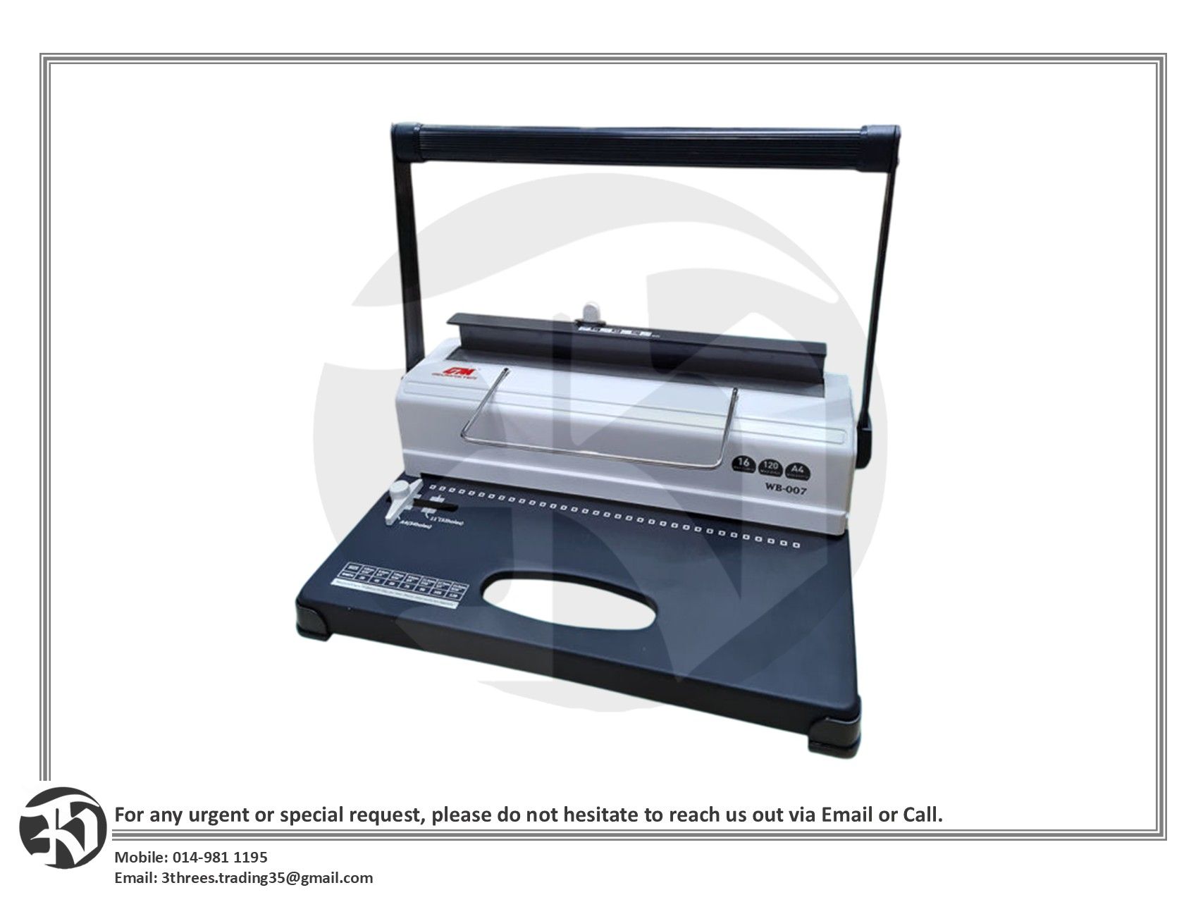 Geomaster A4 Double Loop Wire Binding Machine
