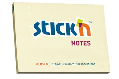 HOPAX STICK N NOTE 3 X 4 INCH 76 X 102mm 100shts