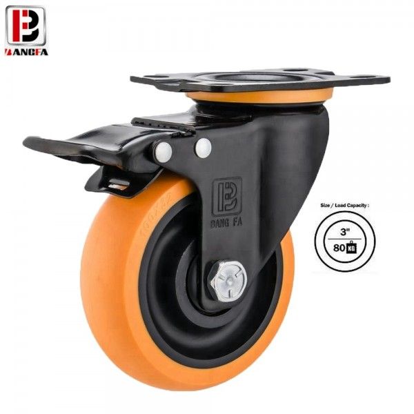 BANGFA MEDIUM DUTY TPU 3 INCHES TOTAL BRAKE WHEEL
