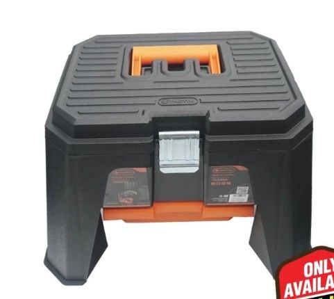 TACTIX Heavy-Duty Step Stool Storage Tool Organizer 320352 (50.8 x 40.6 x 31.8cm)