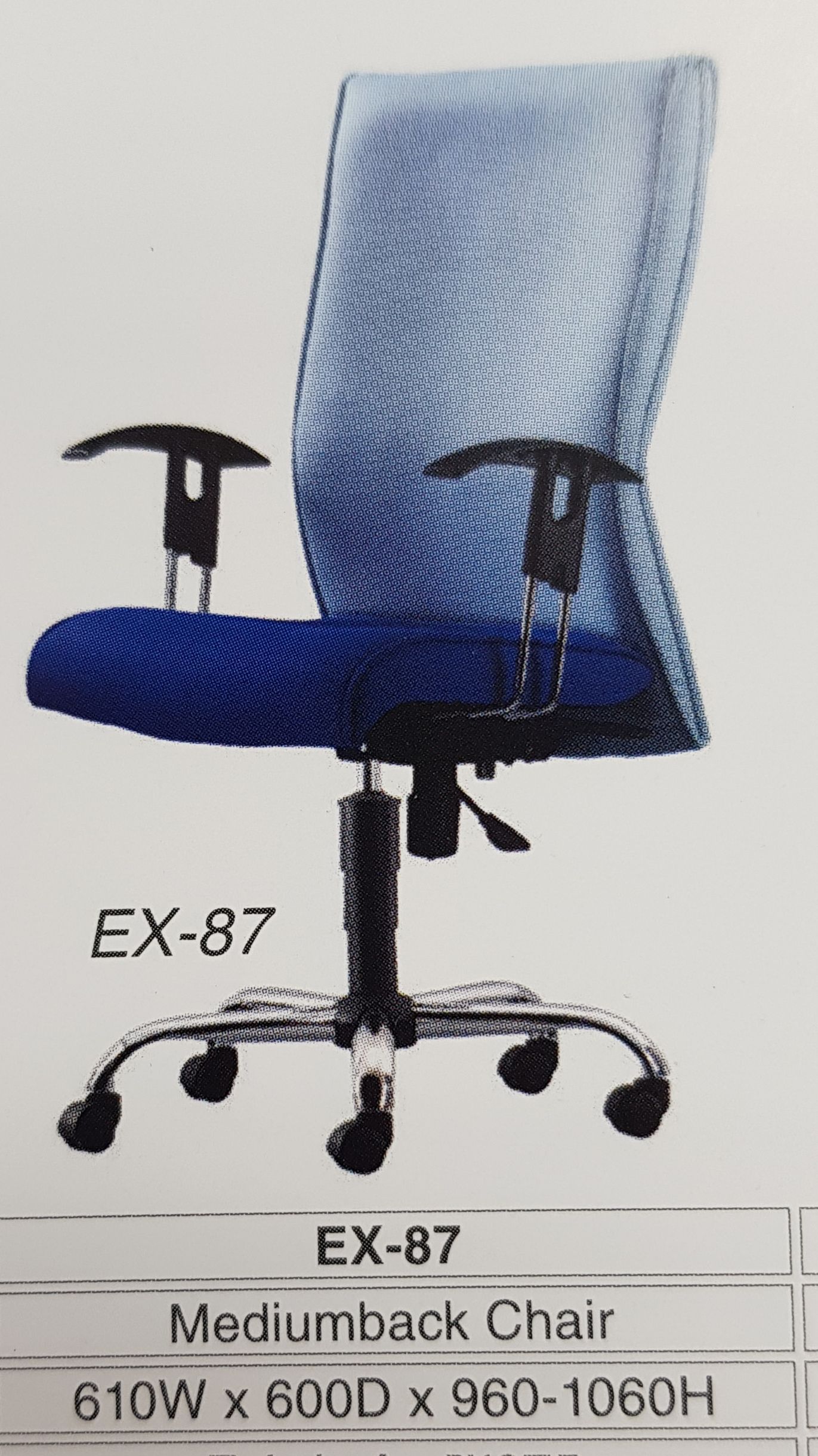 Forsythia EX-87 EROGNOMIC MEDIUM BACK OFFICE CHAIR - FABRIC / Forsythia / MEDIUM BACK CHAIR / OFFICE CHAIR / ERGONOMIC OFFICE CHAIR / ERGONOMIC FABRIC CHAIR / FABRIC CHAIR / EX-87 / CHAIR