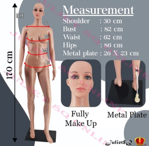 Juliet8Q Full Mannequin Wanita Full Body With Metal Base