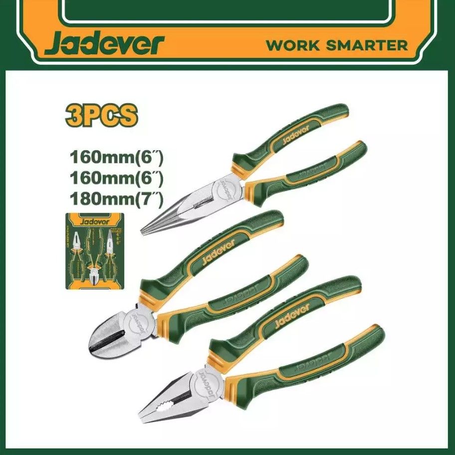 JADEVER 3PCS PLIERS SET JDPS0603