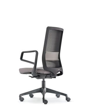 NEXUS SURFACE PRESIDENTIAL MEDIUM BACK CHAIR - SF8411N-24A71(BLACK ARM REST)
