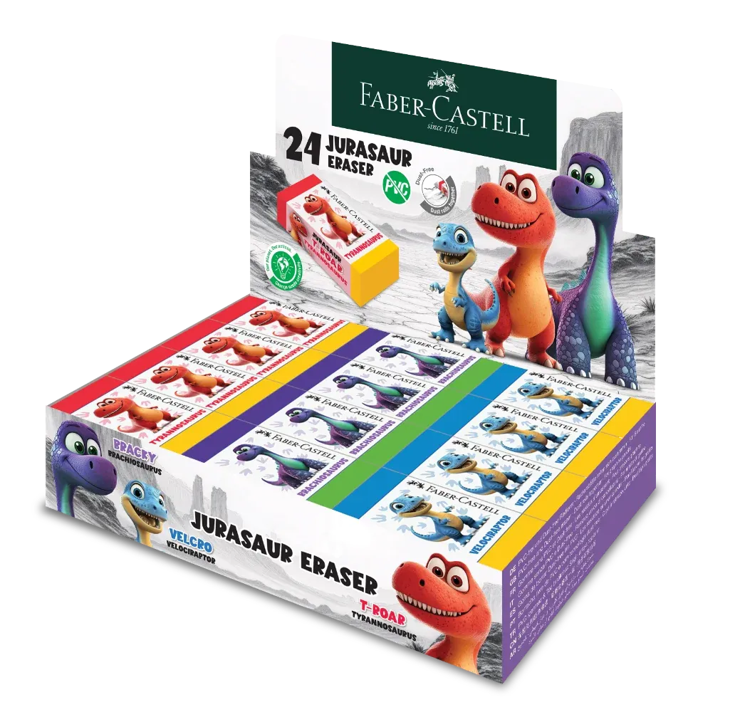 Faber-Castell Eraser PVC-free Dust-free Jurasaur 24x