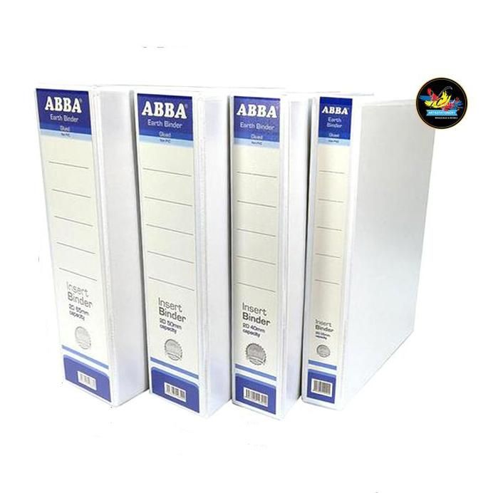 ABBA 2D Ring White PVC File ( 25mm / 40mm / 50mm / 65mm )