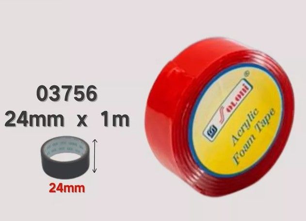 Soloni Arcylic Tape 12mm / 18mm / 24mm X 1Meter 03756 SL-03755-KK