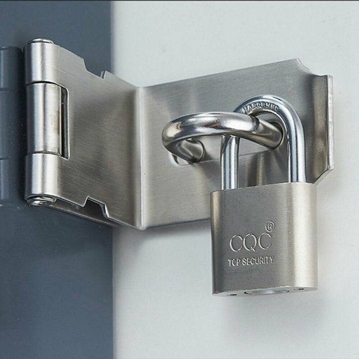 Padlock Clasp Burglar-proof Gym Locker Gate Staple Hotel Lock Door 3"