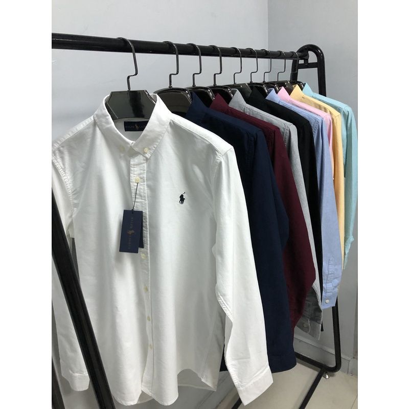 Long-sleeved Shirt Ralph Laurens Fashion Solid Color (Sulam)