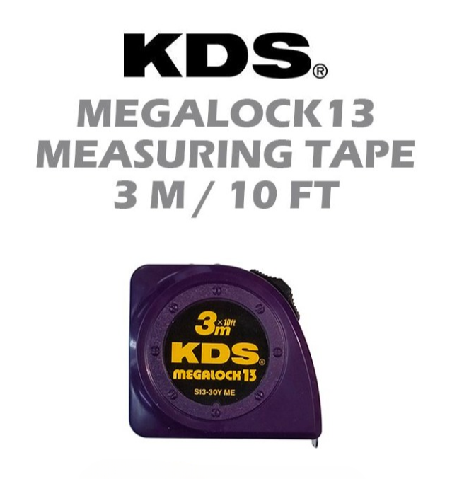 KDS MEGALOCK13 MEASURING TAPE 3M