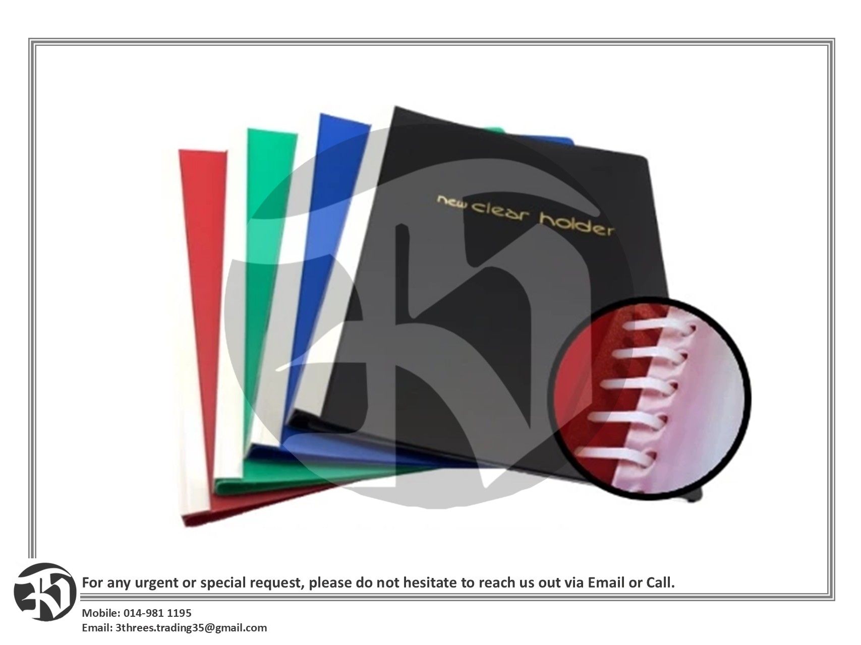 A4 Clear Holder File (Refillable Pocket)