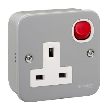 Schneider SOCKETS 13A 1GANG/red button