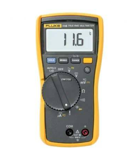 FLUKE 116 DIGITAL MULTIMETER WITH TEMPERATURE AND MICROAMPS 600?A AC 600V AC