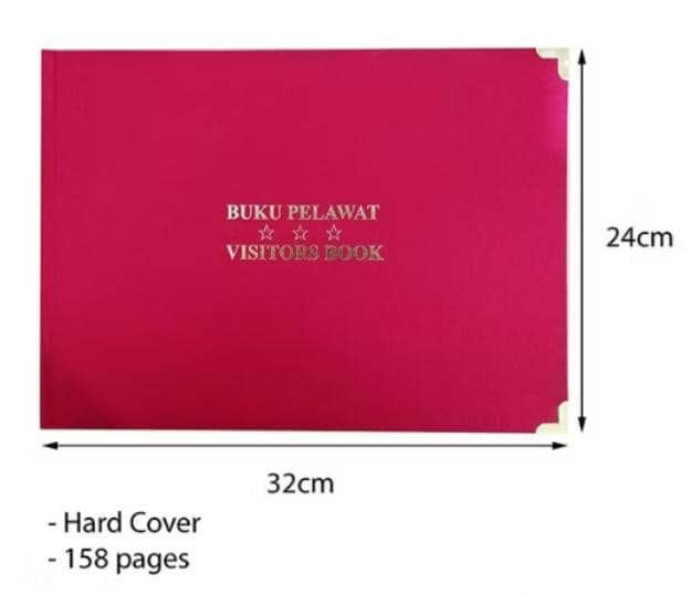 Buku pelawat (Hard Cover) Size: 320mm x 240mm , 158pages