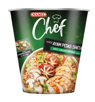 Mamee Chef Cup Spicy Chicken Shiitake Noodles 62g