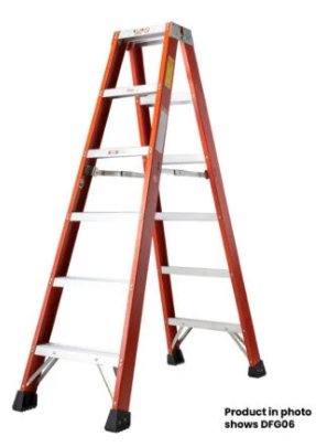 *Fiberglass Double Sided A-Shape Ladder – 12 Steps (DFG12)