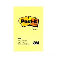 Post IT Note 2X3 Yellow 3M