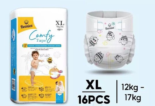 Beenies Comfy Tape CONVENIENCE Pack Lampin Bayi Jenis Tape Pek Kemudahan / Baby Diapers Tape NB-XL 1 Single Pack XL16 Tape 1Pack New SL-11135-11139-NEW-PCK-KK