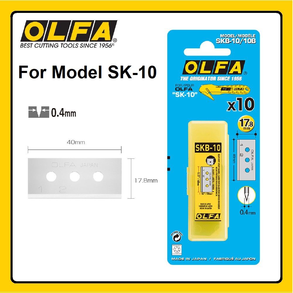 OLFA Blades [ SKB-10/10B ] For Model SK-10 (10pcs/pack)