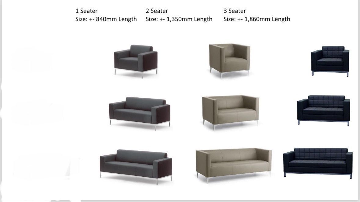Sofa 3 seater (Pu Leather)