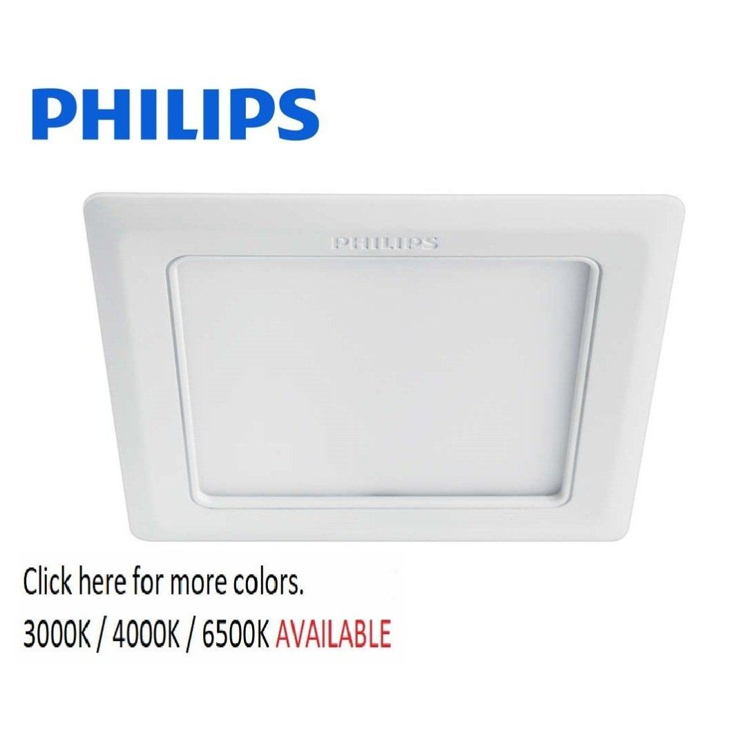 Philips Marcasite Square Shape 12cm Downlight 12W LED 59527 4000k & 6500k