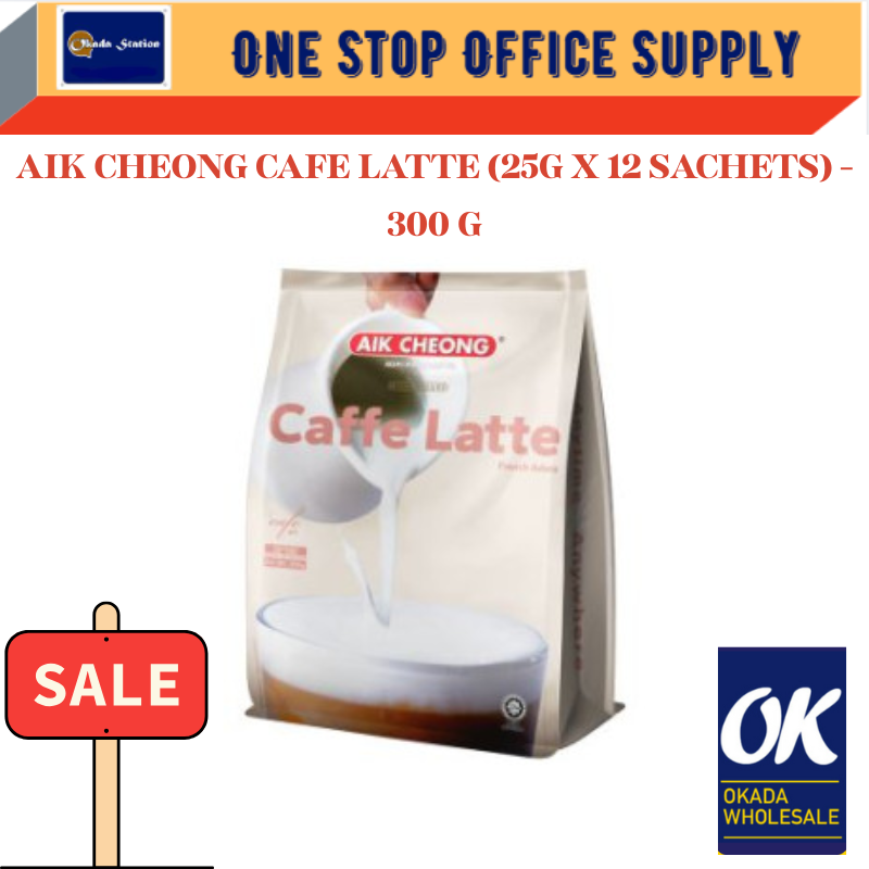 AIK CHEONG/ Cafe Latte/ 3in1/ 300g /25g / 12 sachets
