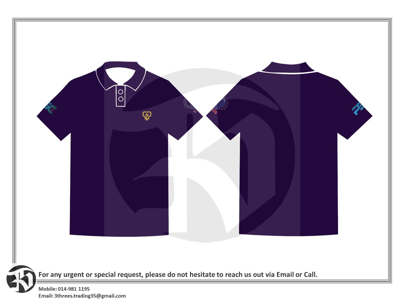 Customised T-shirt / Round Neck / Collar