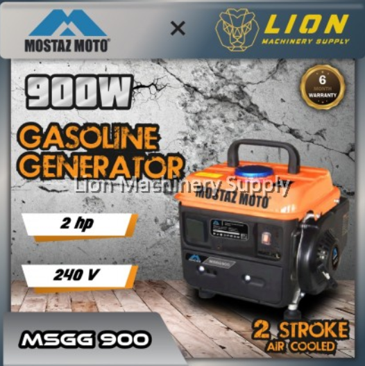 MOSTAZ MOTO 900W Gasoline Generator MSGG900 - 2 Stroke Engine - Heavy Duty