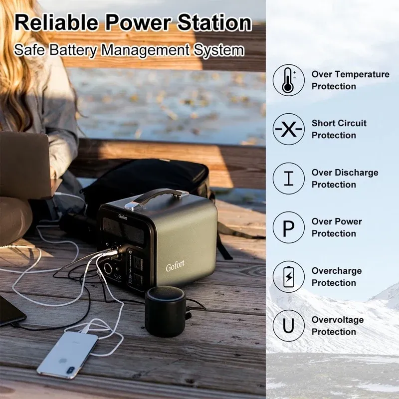 Gofort UA550 600W 148,800mAh Portable Power Station Generator Outdoor