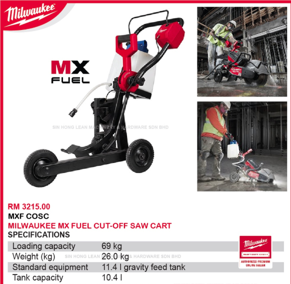 MILWAUKEE MXF COSC MX FUEL Cut-off Saw Cart