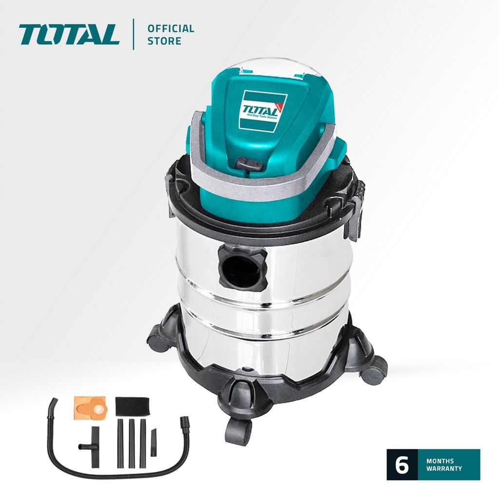 TOTAL TVLI2005E LI-ION VACUUM CLEANER (THIS IS THE SUCCESSOR MODEL TO TVLI2005. PACKAGE COMES WITH 1 PC FLEXIBLE HOSE (1.5M) 1 SET PLASTIC TUBES (3 PARTS) 1 PC FLOOR BRUSH 1 PC CREVICE NOZZLE 1 PC FOAM FILTER 1 PC PAPER BAG 4 PCS WHEELS)