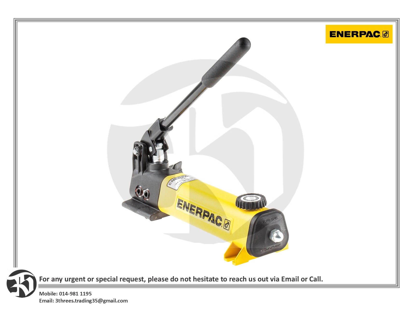 Enerpac P141, Single Speed, Hydraulic Hand Pump, Cylinder Stroke, 700 bar