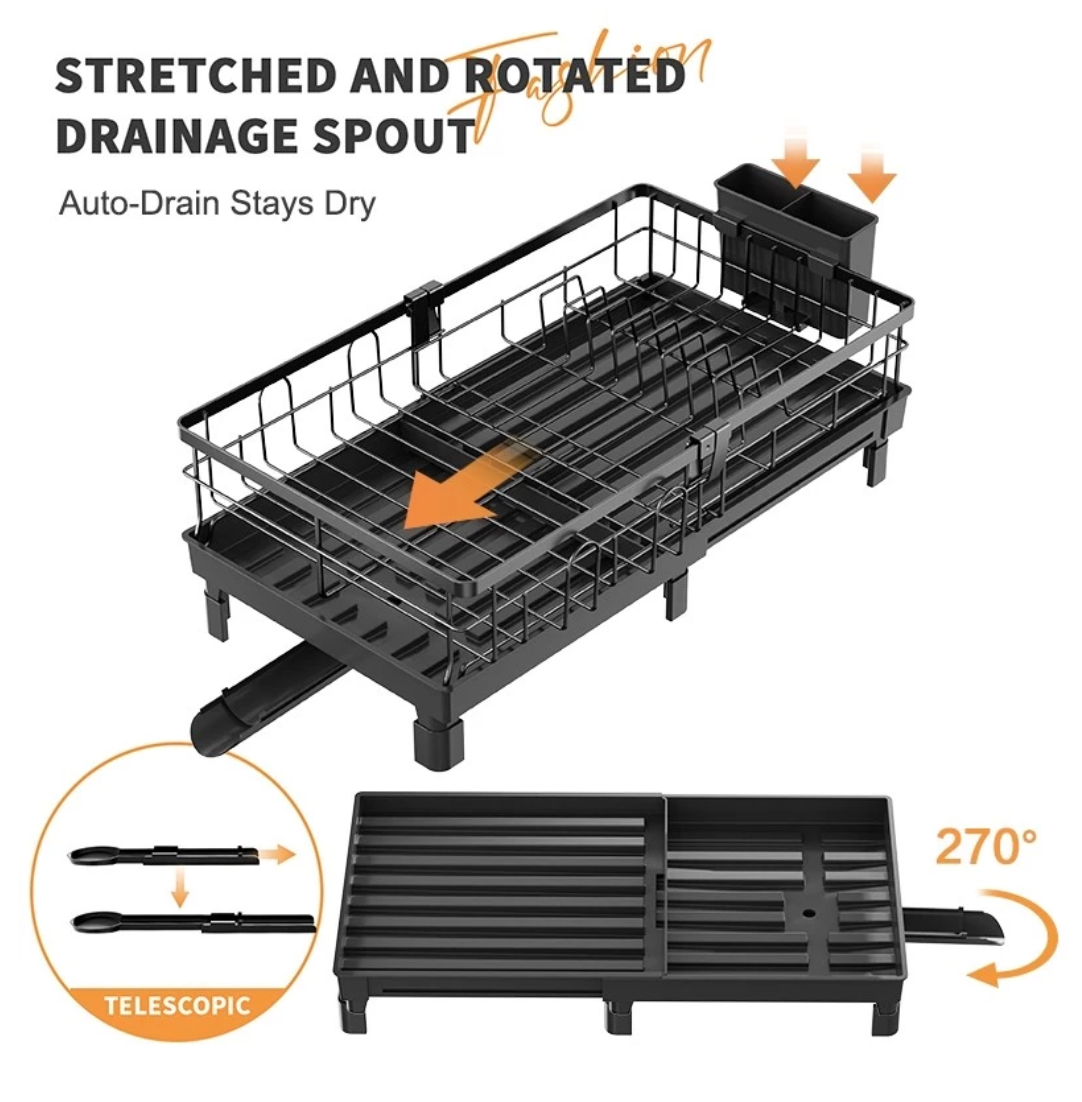 Black Stainless Steel Dish Rack