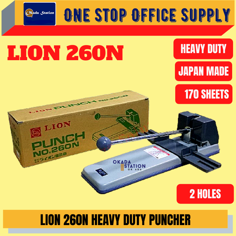 LION 260N HEAVY DUTY PUNCHER / LION 260N / LION / PUNCHER / HEAVY DUTY PUNCHER / 150 SHEETS / 2 HOLES
