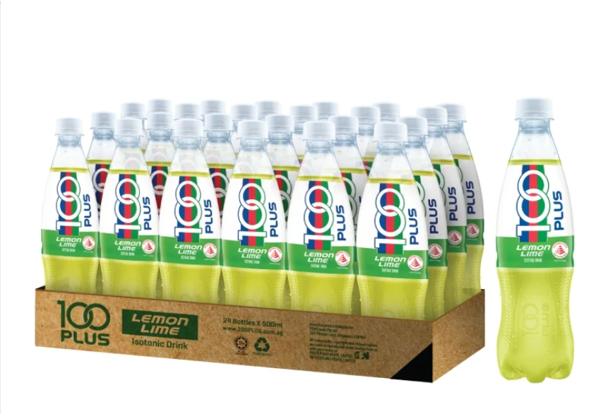 100PLUS 1 Carton - 500ml × 24 bottle (Lemon)