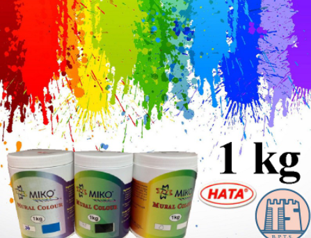 HATA Waterproof Mural Colour Paint 1kg Single Colour