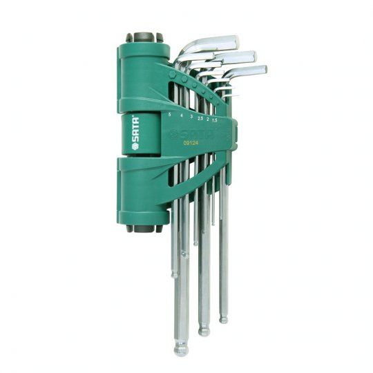 Sata 9PC EXTRA LONG BALL POINT HEX KET SET WITH HANDLE