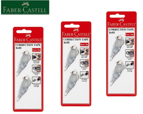 FABER-CASTELL CORRECTION TAPE REFILL SET / Faber Castell / Correction Tape / Correction Tape Refill / Refill Set