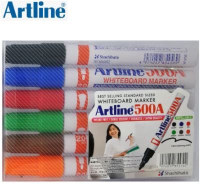 Artline White Board Marker 500A - 6 Colours Set